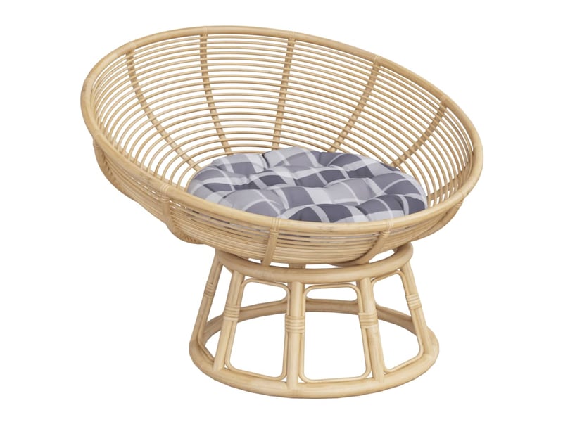  Coussin rond, coussin d'assise motif à carreaux gris ø 60 x11 cm tissu oxford cf56615  - Conforama C