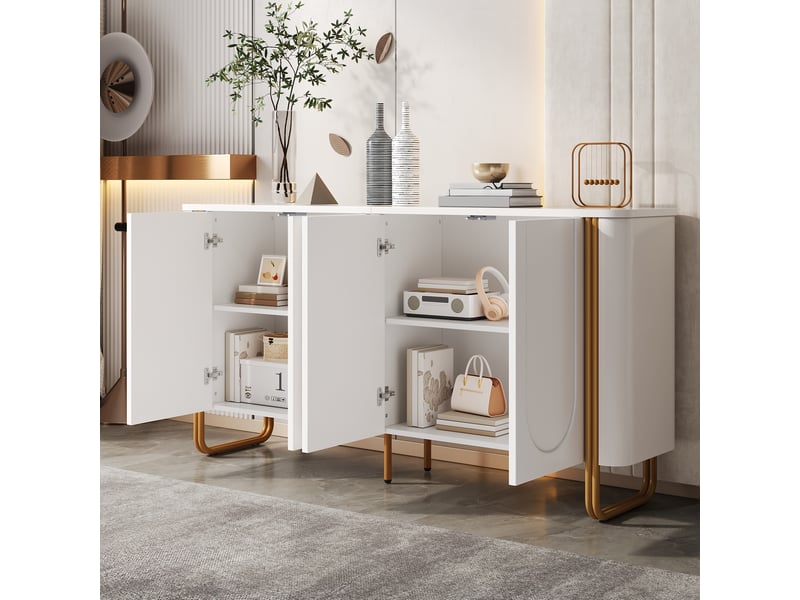  Buffet 4 portes avec rangement 160 cm evryae  - Conforama C