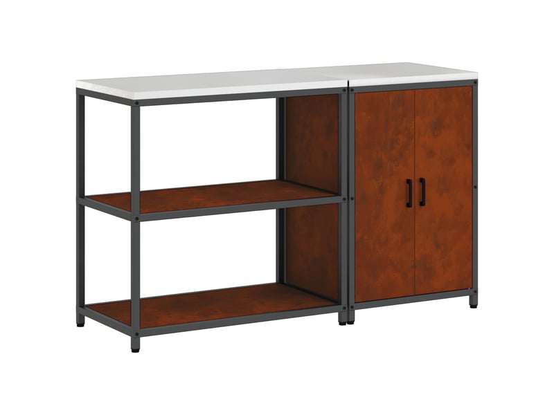 Ensemble de rangement cuisine hattem rouillé acier shl4977 - Conforama A