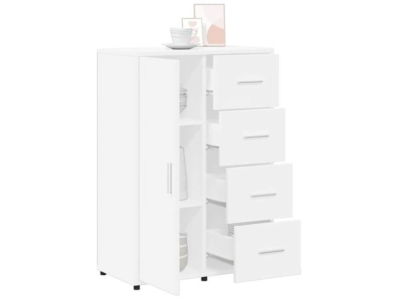  Buffet - bahut - meuble de rangement blanc 60x31x84 cm bois d'ingénierie  - Conforama D