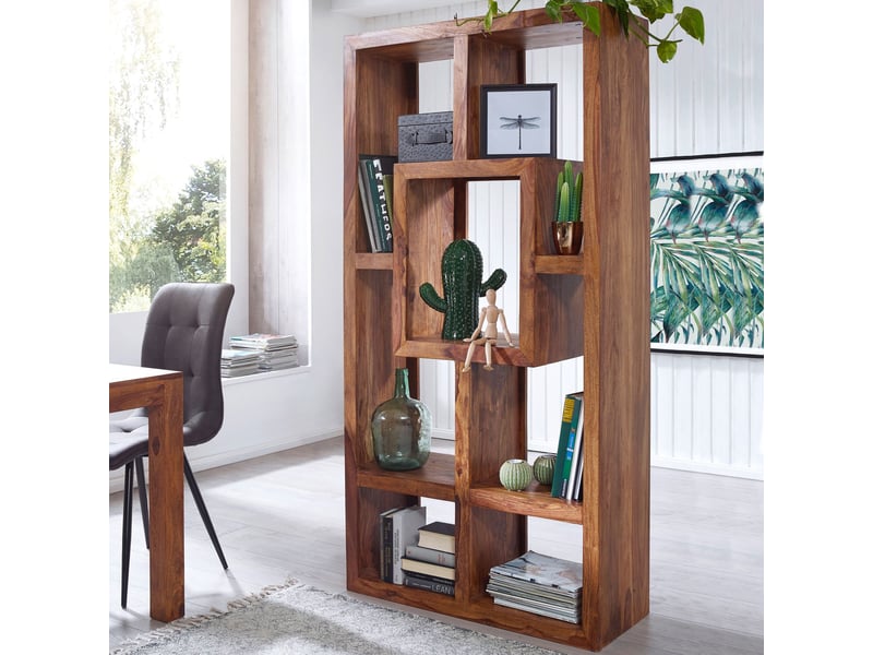  Bibliothèque 90x35x178 cm en sheesham massif - madurai  - Conforama B