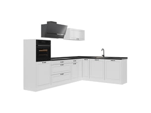 Vicco cuisine en angle, blanc campagneblanc, 287 x cm sans plan de travail
