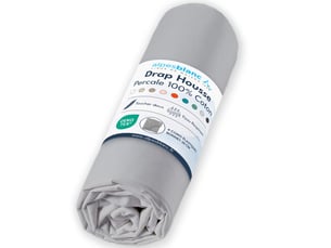 Drap housse 100% percale de coton 80 filscm² - grand bonnet 30 cm – fabrication européenne – doux, résistant – oeko-tex®