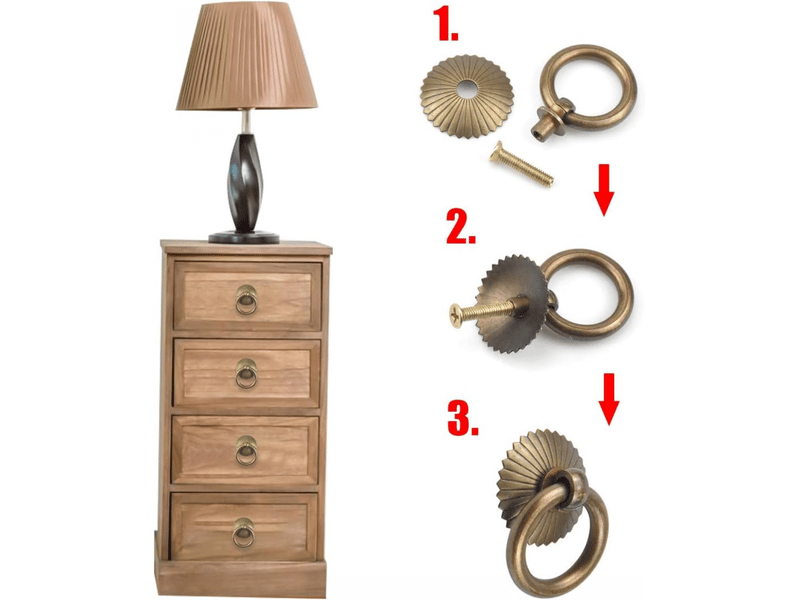  Tirant de meuble vintage, tirant à anneau pour tiroir, tirants anciens, bouton pour armoire de cuisine, porte d'armoire ou coiffeuse.  - Conforama C