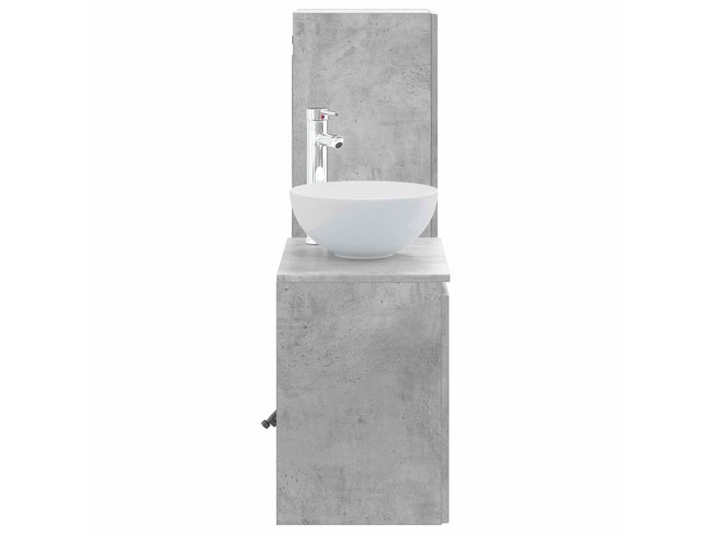  Ensemble de mobilier de salle de bain 2 pcs gris béton shl9829  - Conforama D