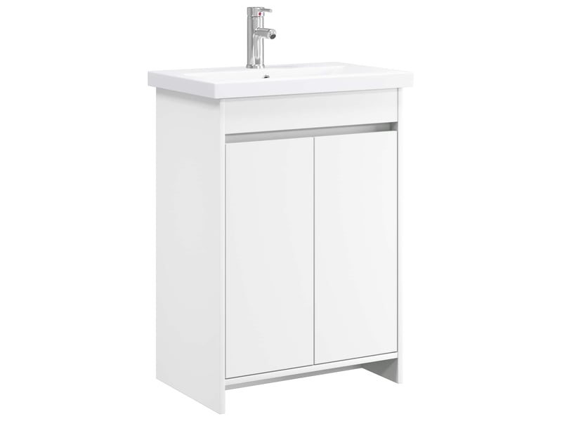  Ensemble de mobilier de salle de bain blanc 61x40x84.5 cm shl4172  - Conforama A