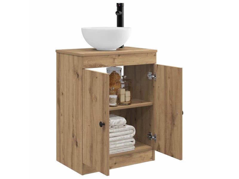 Meuble de salle de bain avec évier chêne artisanal shl343 - Conforama C