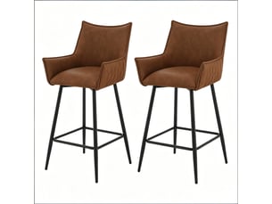 tabouret de bar  <strong>HAUSS SPOLE</strong>  - marron hauteur d'assise 62 cm vendu Par paire