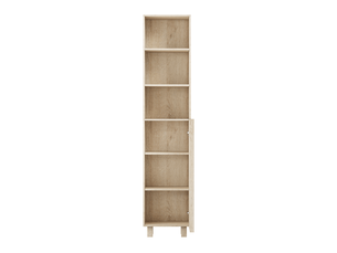 Armoire de salle de bains 35x30x162,5 cm avec porte et étagères, coloris chêne