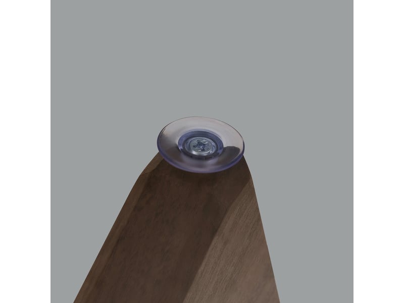  Table basse ronde en verre trempé, socle mdf aspect noyer, ø 79 x h 45 cm  - Conforama W