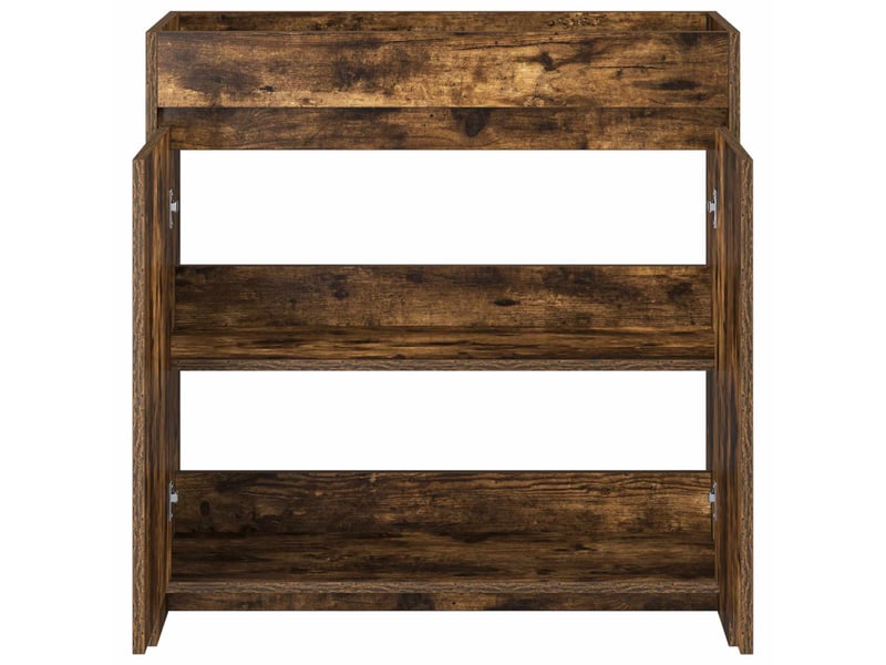  Meuble sous lavabo de salle de bain, commode chêne fumé shl7196  - Conforama D