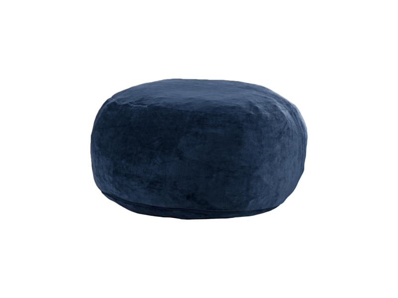  Pouf 1 place,90x90x50 cm,pliable avec housse lavable,éponge,bleu  - Conforama A