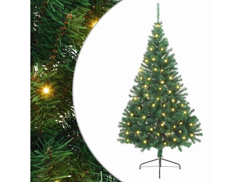  Sapin de noël artificiel, arbre de noël pré-éclairé vert 240 cm pvc shl2231  - Conforama B