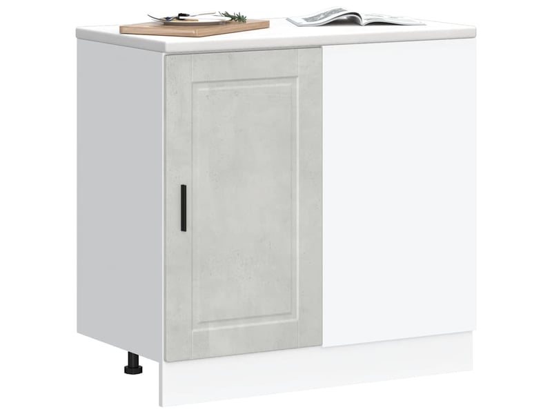  Meuble de rangement, armoire de cuisine porto gris béton bois d'ingénierie shl9207  - Conforama C