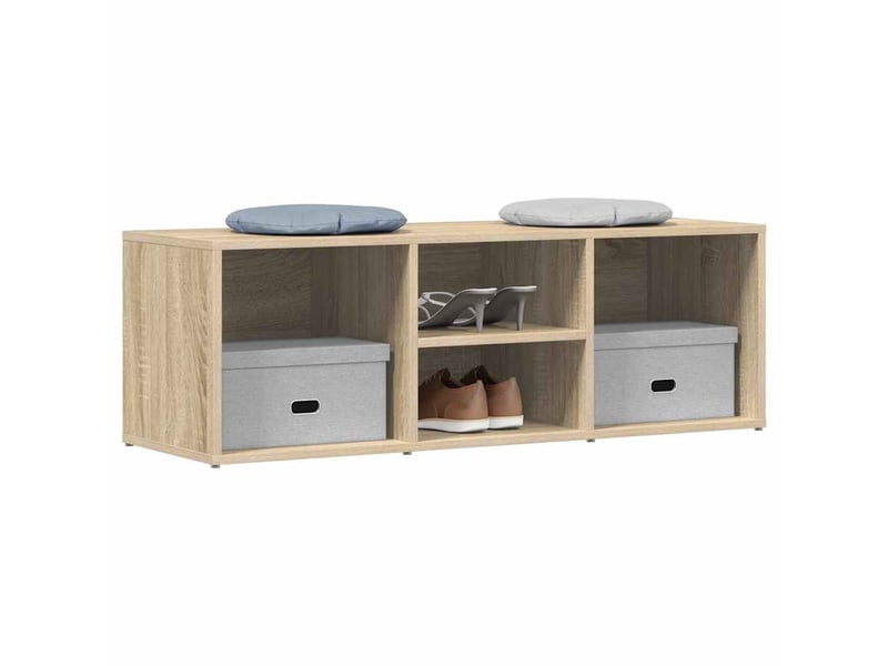  Banc de rangement à chaussures chêne sonoma bois d’ingénierie  - Conforama C