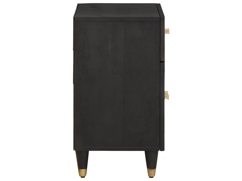  Table de chevet avec porte avec tiroir noir 50 x 33 x 60 cm  - Conforama D