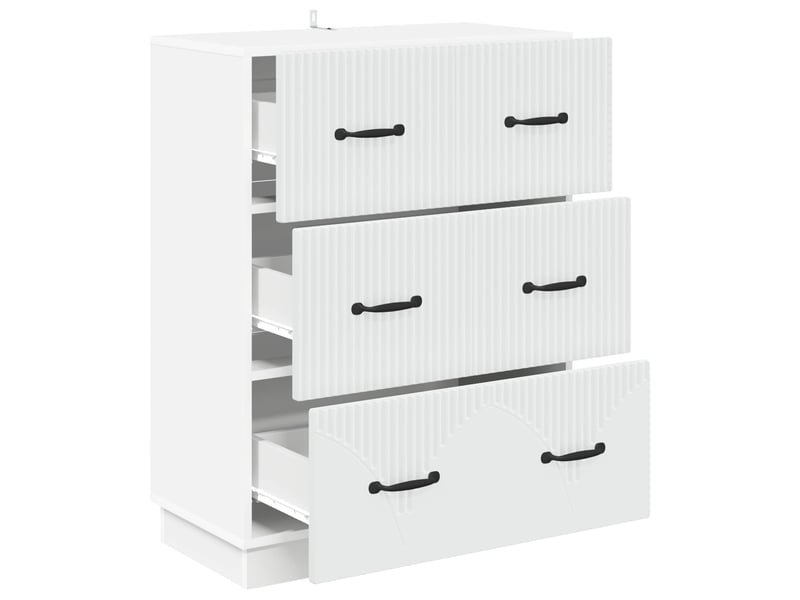  Armoire de rangement bureau, armoire à tiroirs blanc 66 x 34,5 x 87 cm bois d'ingénierie  - Conforama E