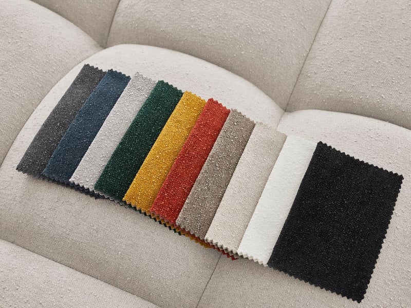  Bobochic canapé droit fixe 3 places everest tissu texturé beige EVEREST - Conforama C