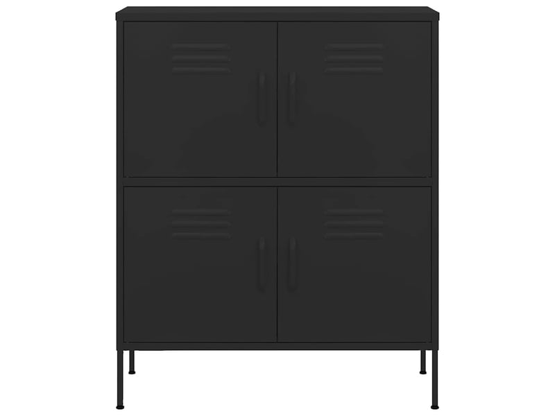 Armoire de rangement, rangement bureau noir 80x35x101,5 cm acier shl4349  - Conforama C