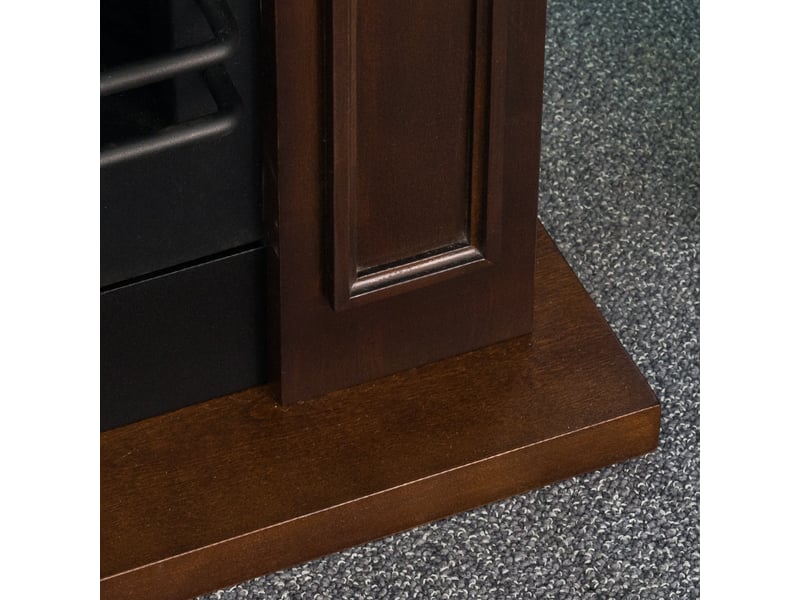  Cheminée électrique sur pied jefferson avec effet flamme 89,5 x 90,5 x 28 cm en bois de noyer  - Conforama E