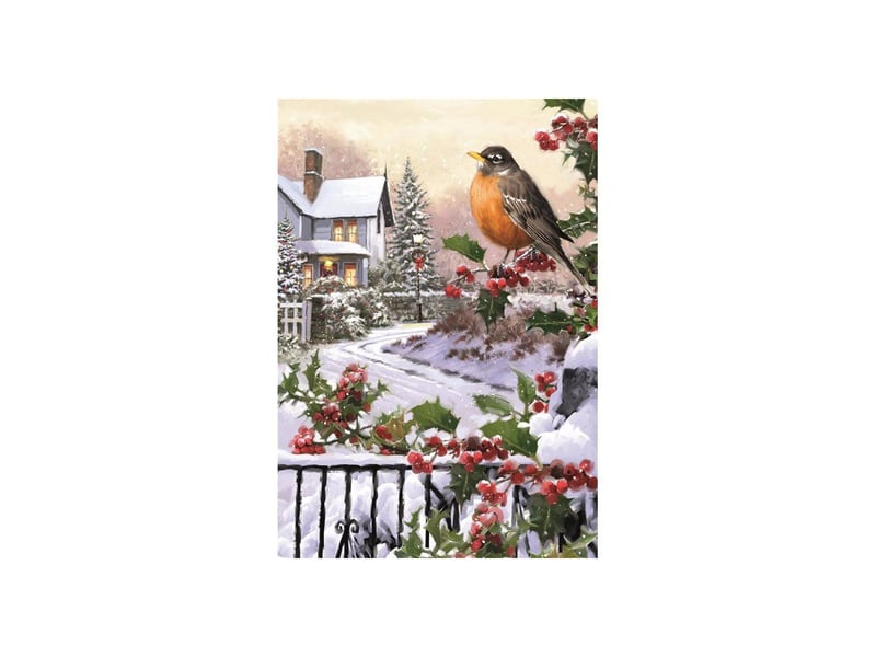  Puzzle de noel 1000 pieces robin et houx 50x70 cm avec poster CLE8005125371297 - Conforama B