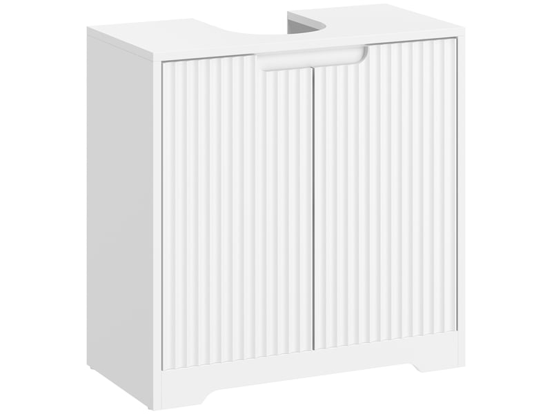  Meuble sous-évier avec portes à fermeture amortie 60 x 30 x 60 cm blanc  - Conforama A