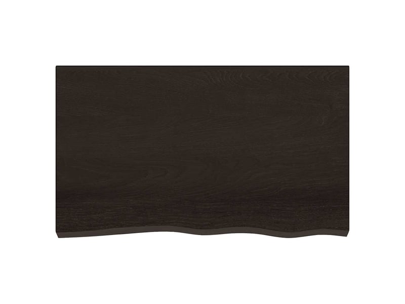 Comptoir de salle de bain, plan de travail marron foncé bois massif traité cf65869 - Conforama D