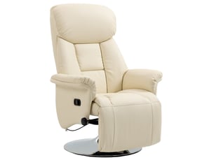 Fauteuil relax manuel <strong>PANGIVO</strong> Simili beige