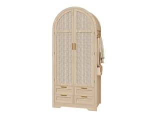 Armoire <strong></strong> <strong></strong> coloris bois clair largeur 80 cm