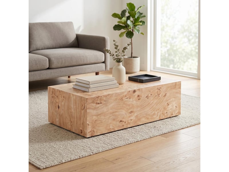  Table basse en mdf aspect bois 90 x 50 x 30 cm W3658P470755 - Conforama B