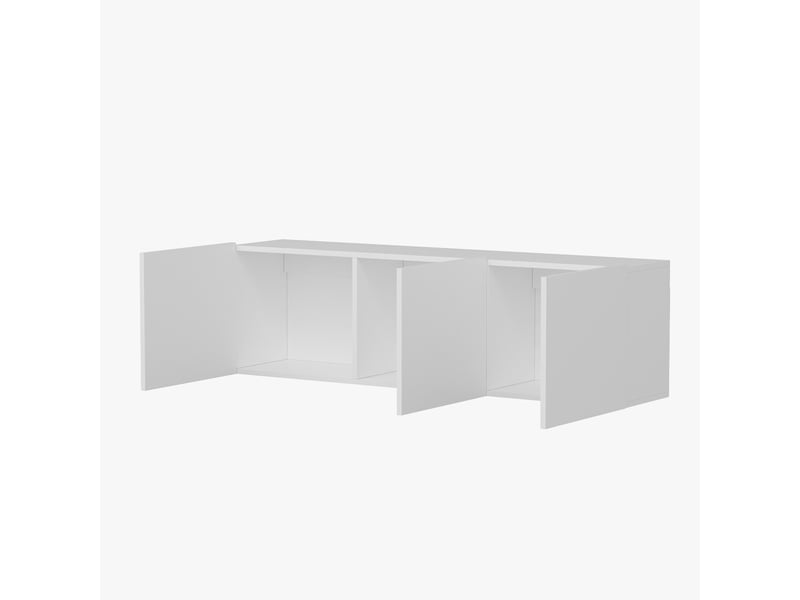  Meuble tv 3 portes blanc  - Conforama C
