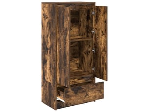 Armoire de rangement moderne polyvalente 55,5 x 34 x 119,5 cm en bois d'ingénierie chêne fumé 02_0051712
