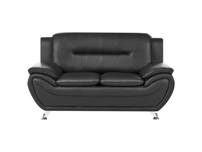 Canapé 2 places leira cuir pu noir  - Conforama A
