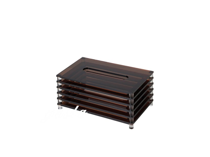  Porte-serviettes en papier de table matériau acrylique décoration de luxe légère 20x12x9cm  - Conforama A