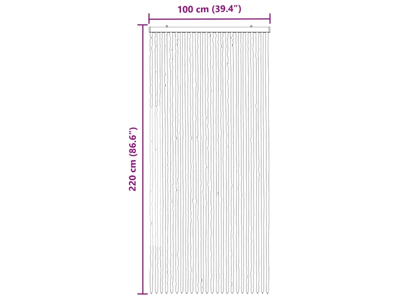  Rideau anti-insectes, moustiquaire en chenille marron et beige 100 x 220 cm cf43467  - Conforama E