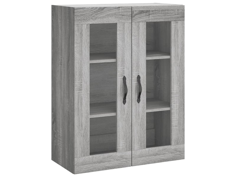 Buffet haut - bahut - meuble de rangement sonoma gris 69,5x34x180 cm bois d'ingénierie  - Conforama E