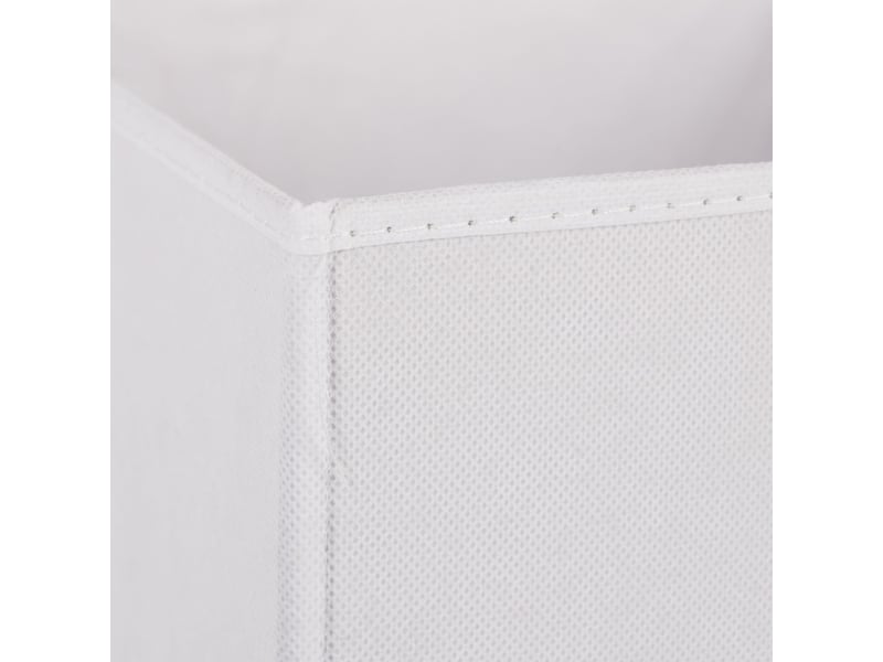  Lot de 2 boîtes de rangement pliables pratiques 30 x 30 x 30 cm en tissu gris 13_0006425  - Conforama E