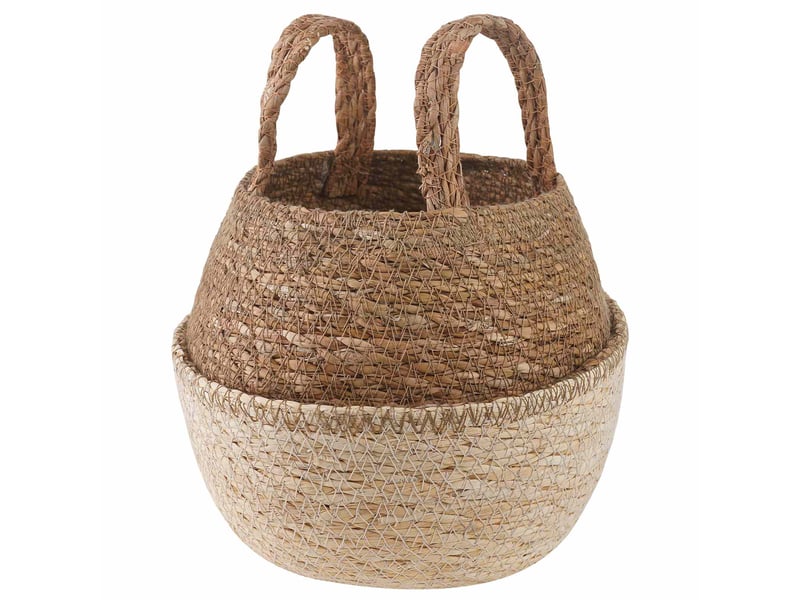 Jardinière - pot de plante avec poignées blanc ø 22 x 20 cm - Conforama A