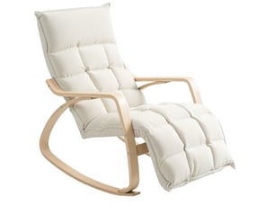 Fauteuil relax manuel MAISENTIEL  Polyester blanc vendu A l'unité