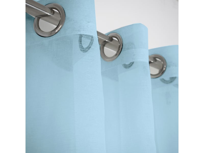  Rideau en tulle imperméable, filtre la lumière, décoration de terrasse, jardin, cour, 2 pièces (132 x 213 cm, gris foncé)  - Conforama B