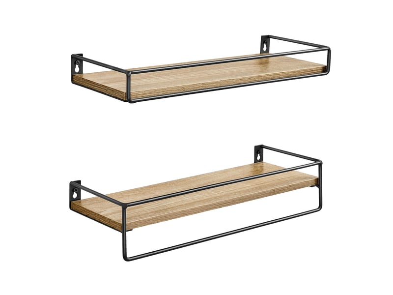  Étagères - leobert - chêne sonoma - 40 x 15,5 x 5 cm - lot de 2  - Conforama A