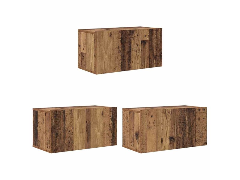  Ensemble meuble tv - banc tv - meuble de rangement 8 pcs bois ancien bois d'ingénierie  - Conforama E