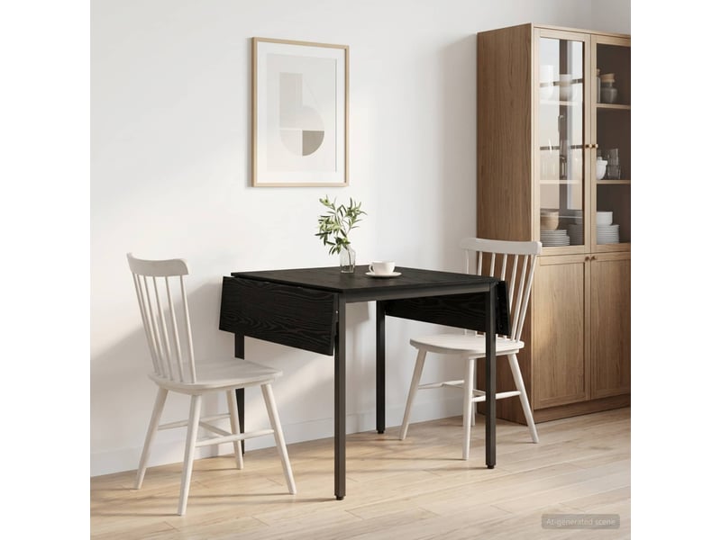  Vidaxl table à manger extensible 120 x 81,5 x 75 cm bois d'ingénierie  - Conforama B