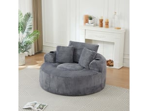 Canapé droit fixe OMNIGLINT TRADING LTD 1 place Tissu gris