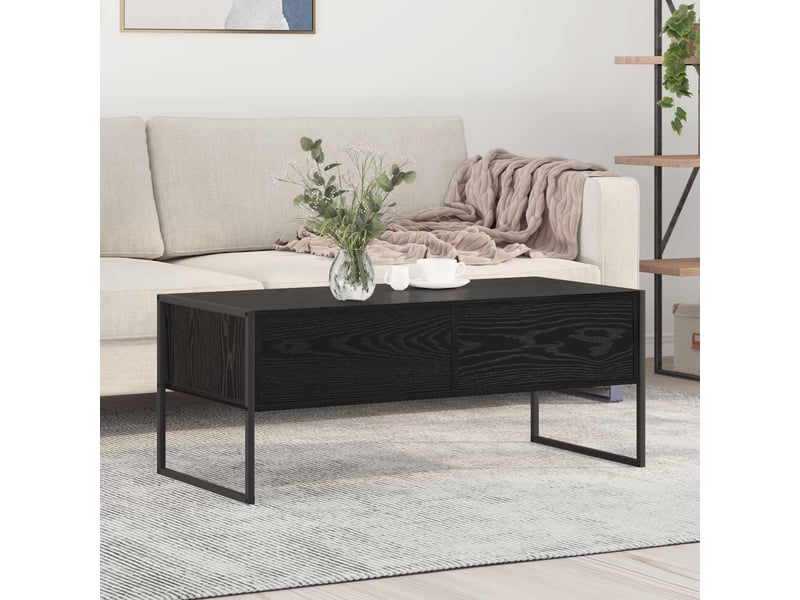  Table basse - table de salon - table à thé chêne noir 100 x 46 x 40 cm bois d'ingénierie  - Conforama B