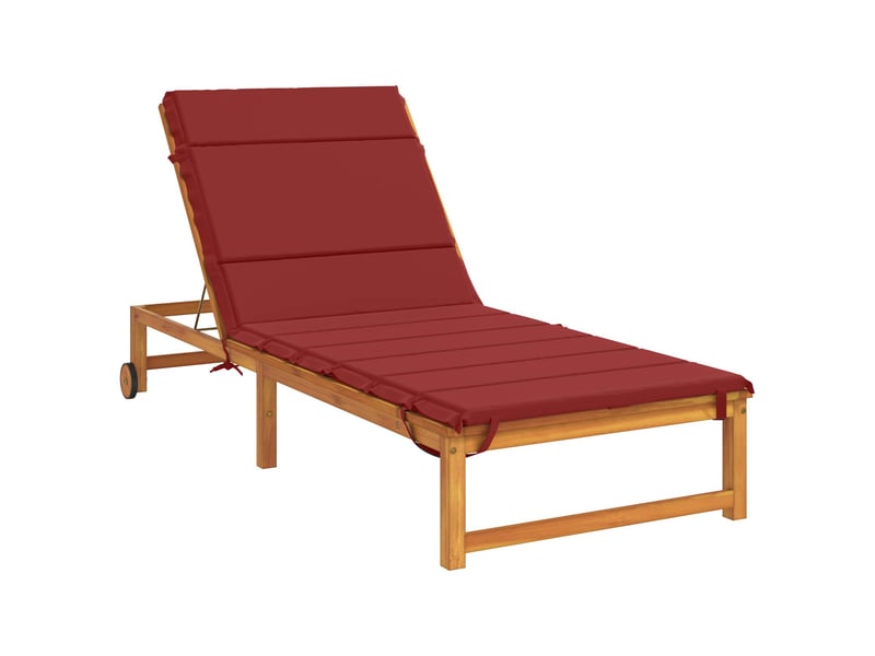  Coussin de transat, coussin pour bain de soleil gemert 100 % polyester bordeaux cf56137  - Conforama C