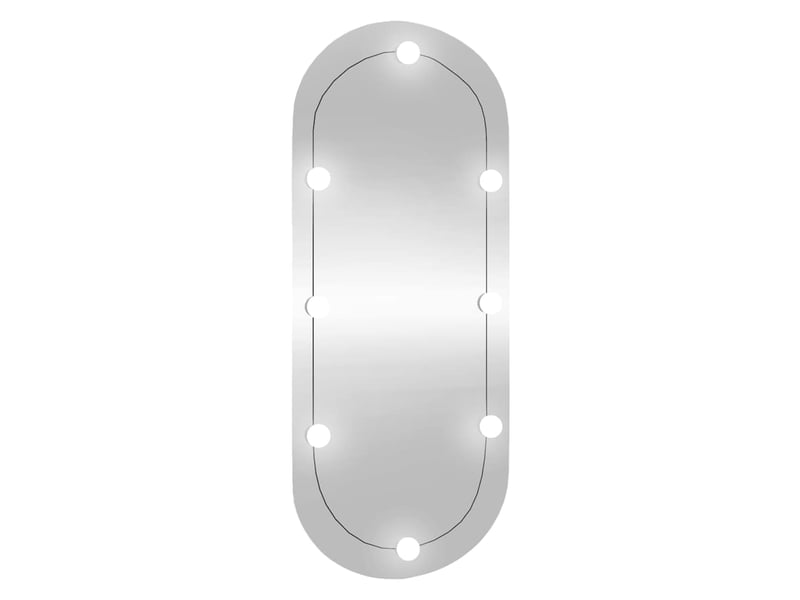 Miroir mural avec lumières led 45x100 cm verre ovale cf62822 - Conforama A