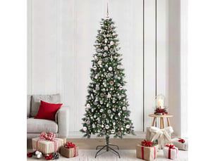 Sapin de noël - arbre de noël artificiel vert 240 cm pvc, plastique et acier