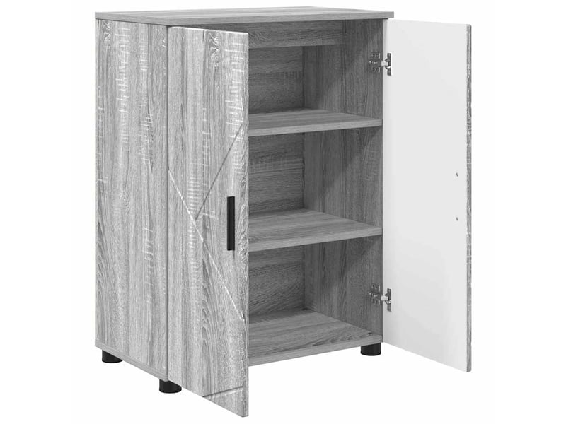  Cabinet de salle de bain, armoire salle de bain gris sonoma 60 x 35 x 80 cm cf65377  - Conforama E