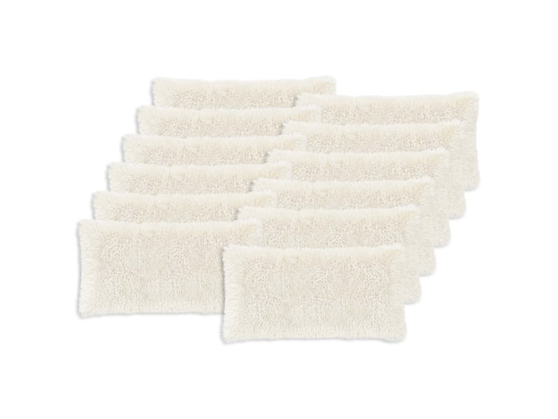 Lot de 2 coussins avec oreiller, coussins décoratifs heerlen blanc fleece pv cf50409  - Conforama A